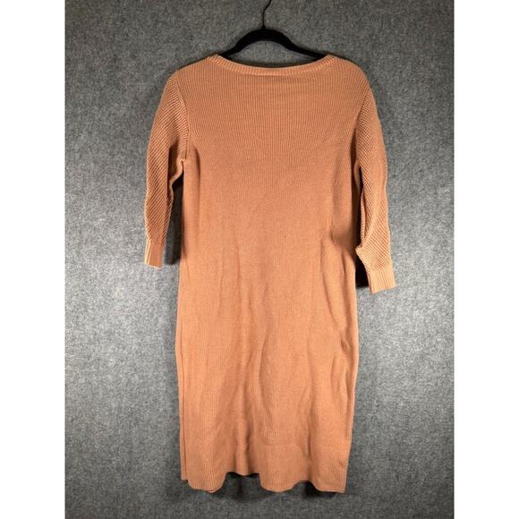 Ann Taylor Dress Women Large‎ Brown Crewneck Knit Sweater Career Office Business - Picture 7 of 8
